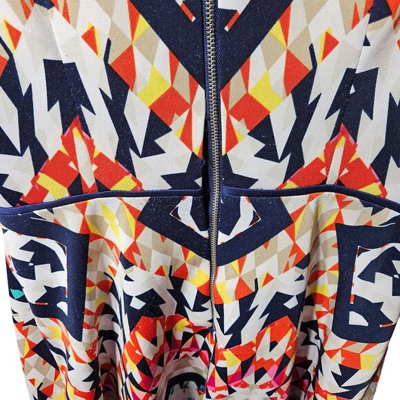 Geometric Pattern Sleeveless Dress 4P - Picture 5 of 5